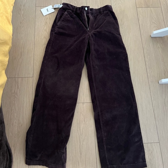 Size 4 Aritzia Ripcord Corduroy Pant in Rich Mocha Brown - Picture 2 of 3
